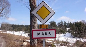 Entrée d’agglomération à la commune de MARS