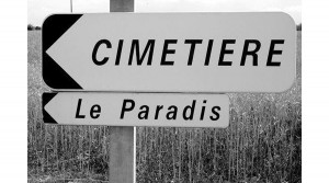 panneaux cimetière et paradis