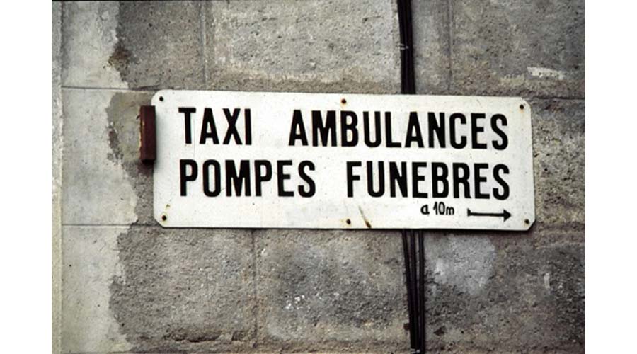 Panneaux Taxi ambulances et pompes funebres