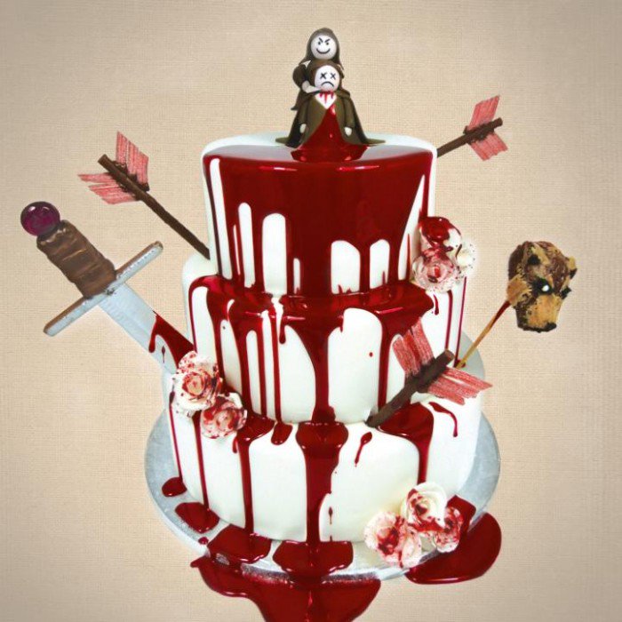 Le Red Wedding cake.