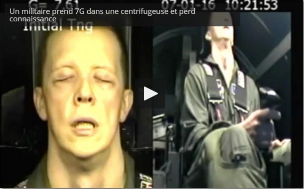 Un futur pilote de chasse perd connaissance volontairement dans une centrifugeuse