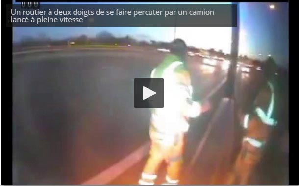 Un chauffeur routier frôle la mort après une crevaison sur l’autoroute (Angleterre)