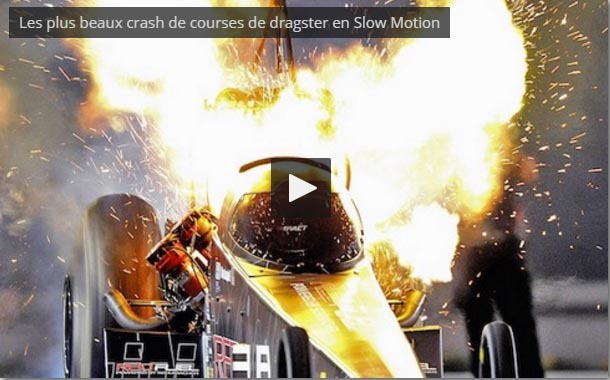 Les plus gros crashs de dragsters vus en Slow Motion