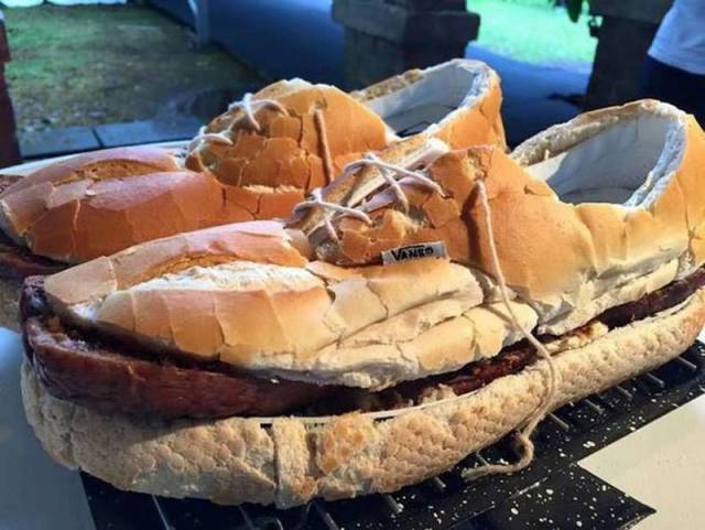 sandwich chaussure pain