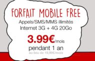 Free Mobile brade son forfait 20 Go à 3,99 euros par mois !