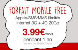Free Mobile brade son forfait 20 Go à 3,99 euros par mois !