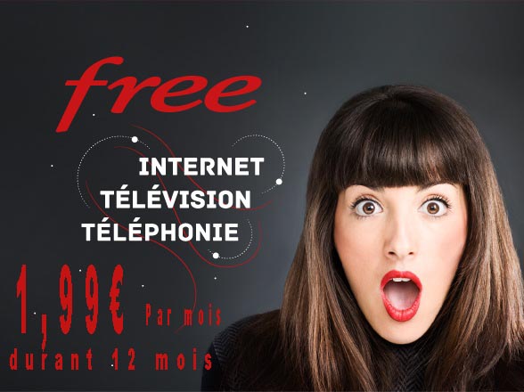 Vente Privée FREE ADSL abonnement à 1.99€ par mois de nouveau disponible